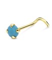 Preciosa Turquoise Curved Nose Stud NSKZ-113